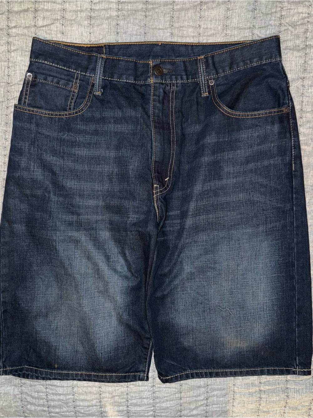 Levi's 569 Loose Straight Dark Wash Denim Jean Shorts Men's Size 34